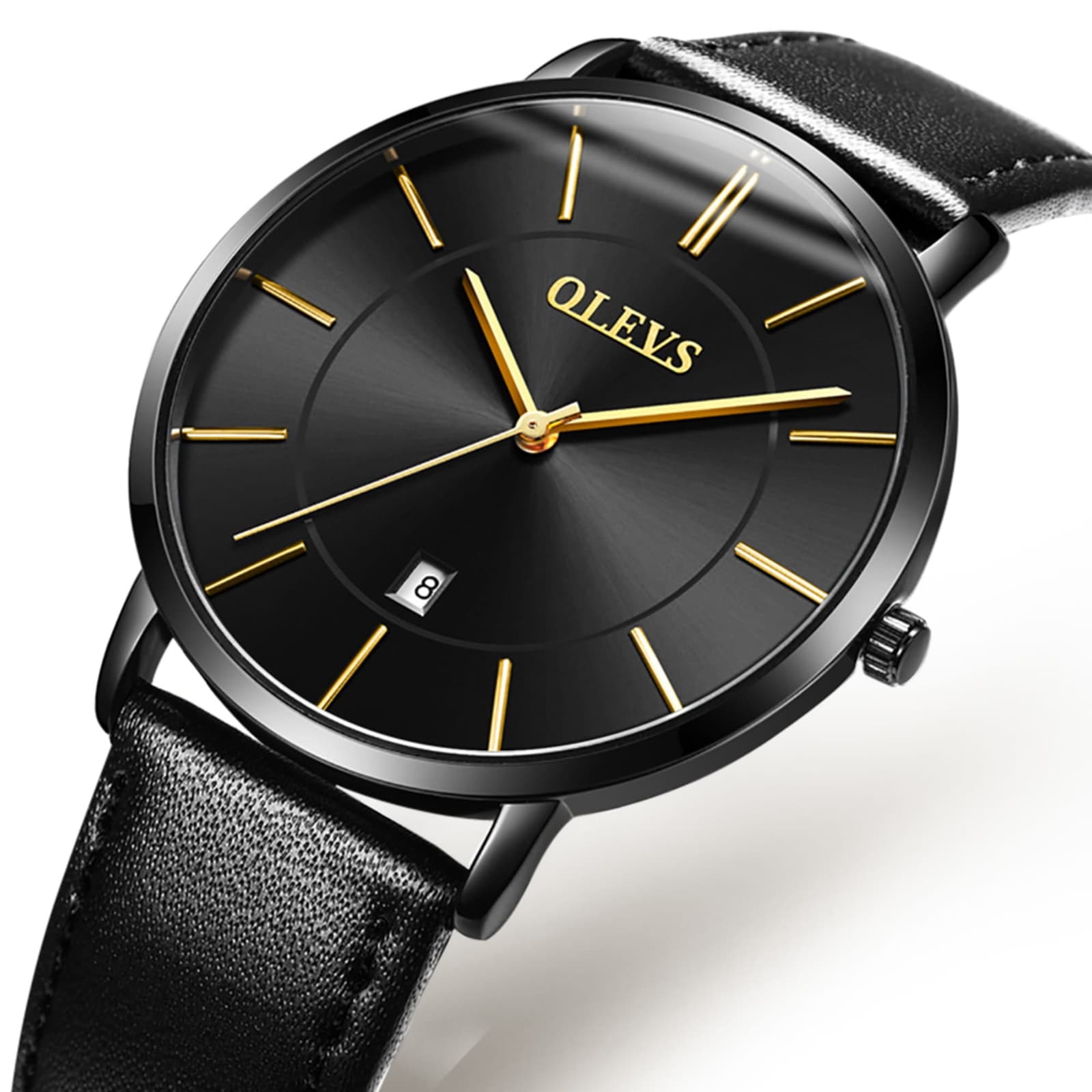 Japanese Quartz Men Wrist Watch Leather Strap Men Watch Waterproof Couple Watch