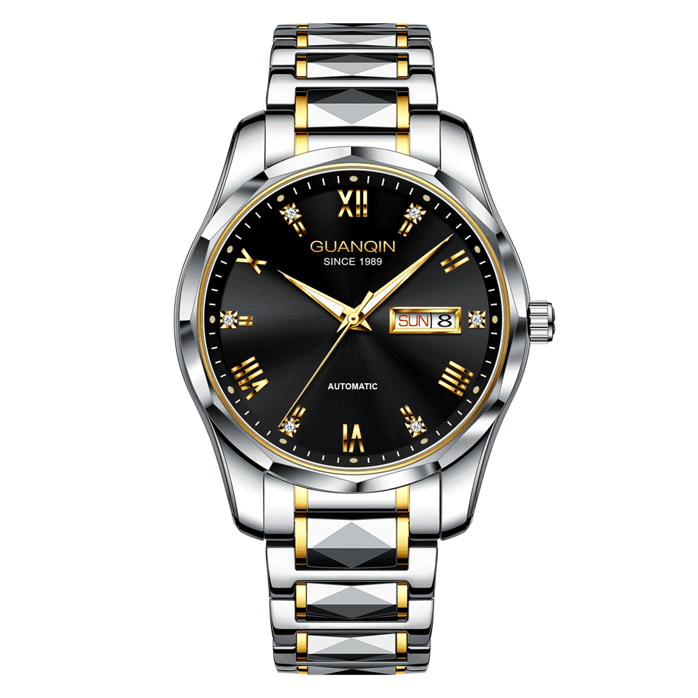 Analogue Tungsten Steel Sapphire Dial Japanese Quartz Calendar Display