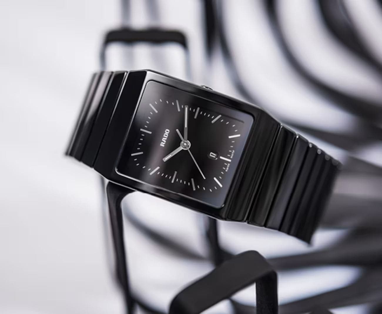 women's and men's quartz watches, ceramic watches with calendar function, quartz
