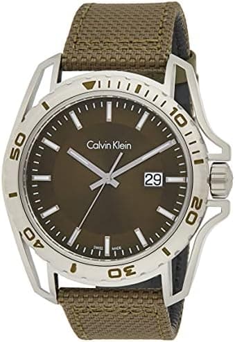 Men's Analogue Quartz Watch with Textile Cork Strap  light grey
