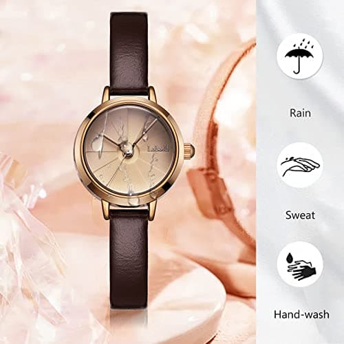 Japanese Quartz woman Wrist Watch Leather Strap Waterproof Couple Watches rose g