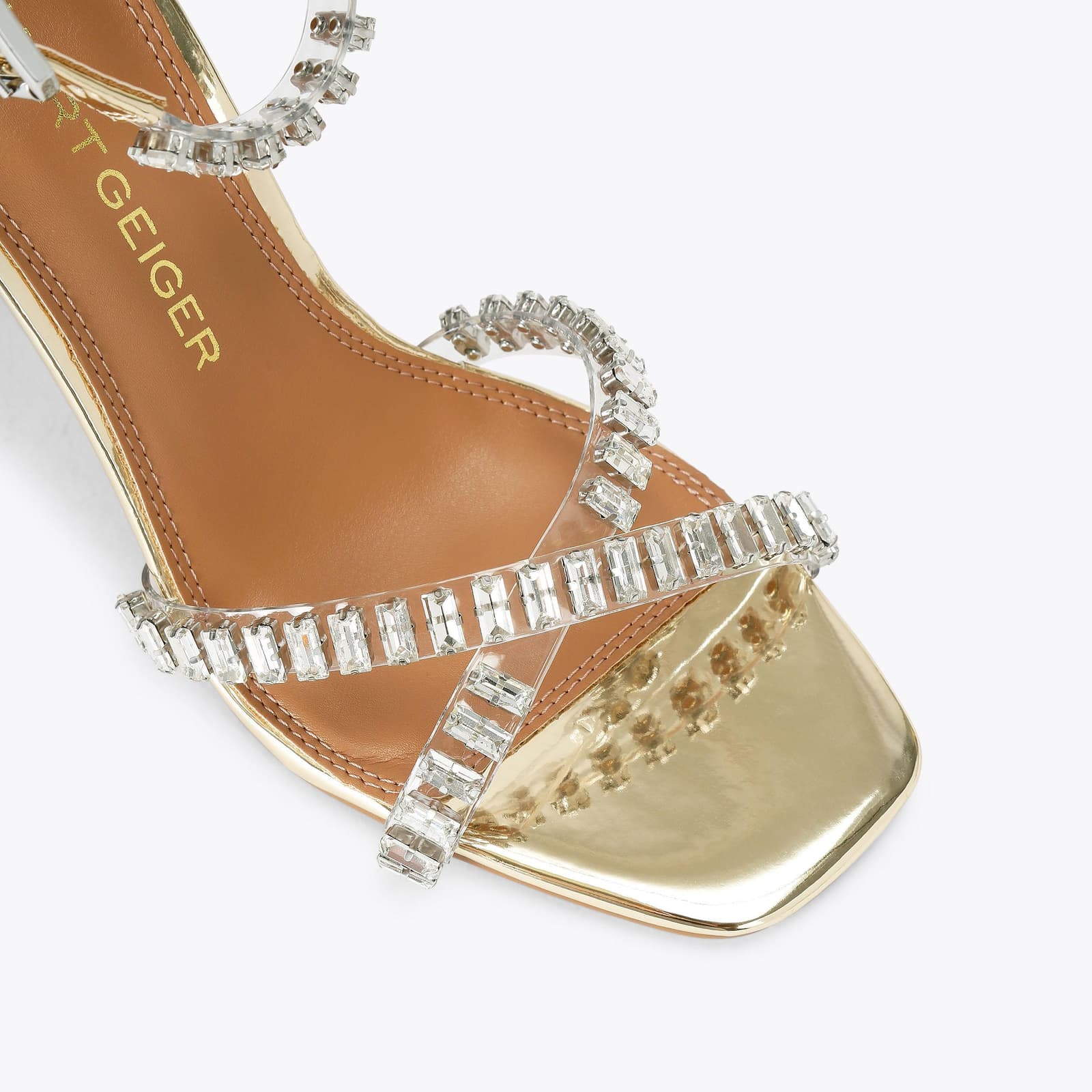 Diamond Crystal Straps Womens Heels Sandals size 8.5
