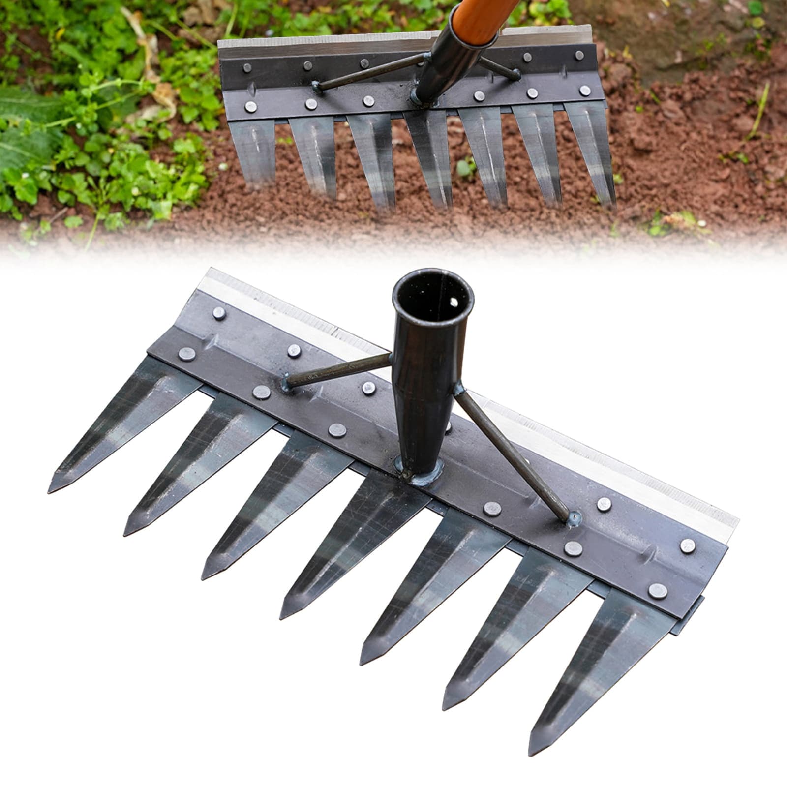 Puller Weeds Pulling Tool for Farm Digging Loosening, Green, 5 Claw