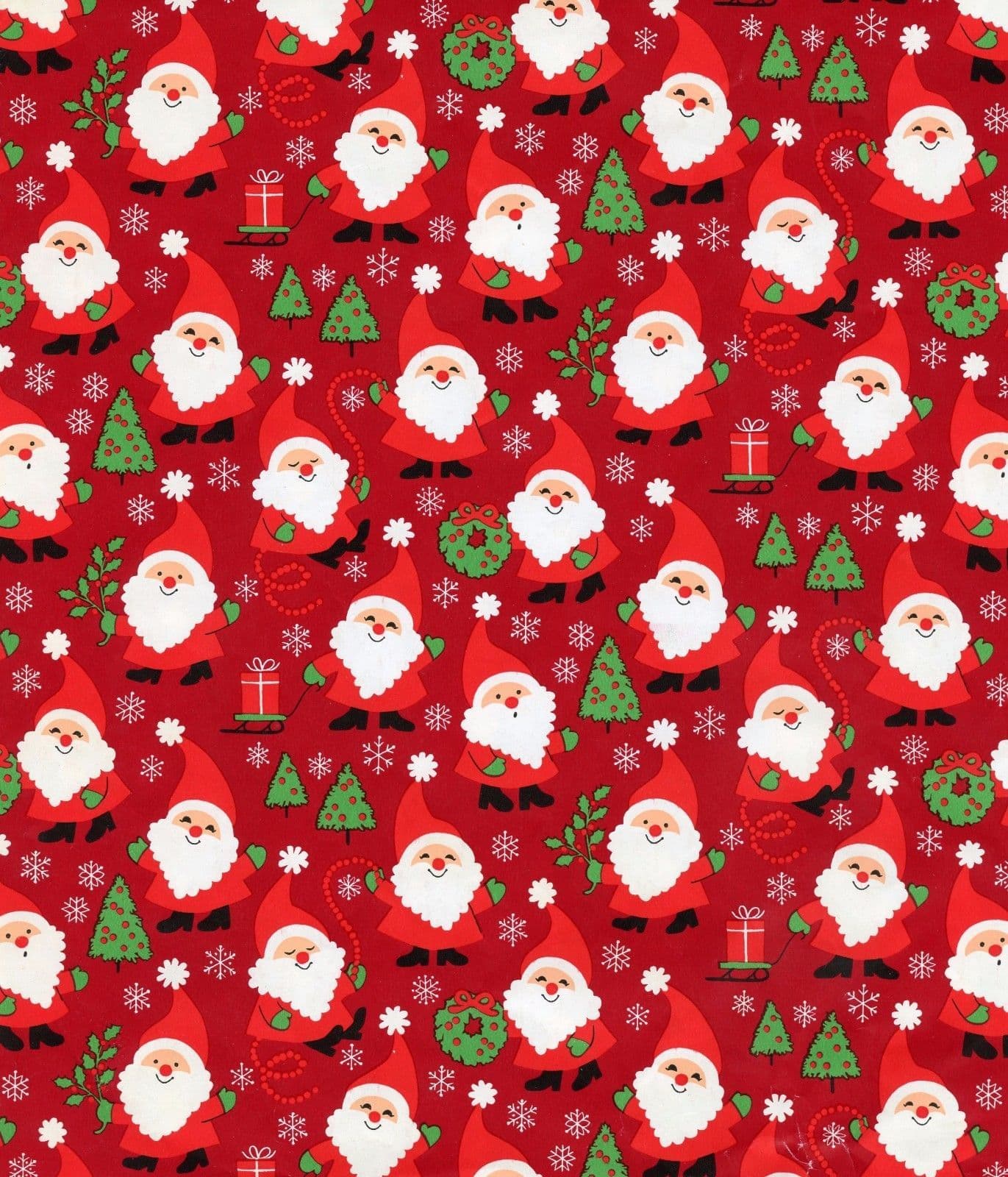 Santa Claus pattern Christmas gift wrapping paper