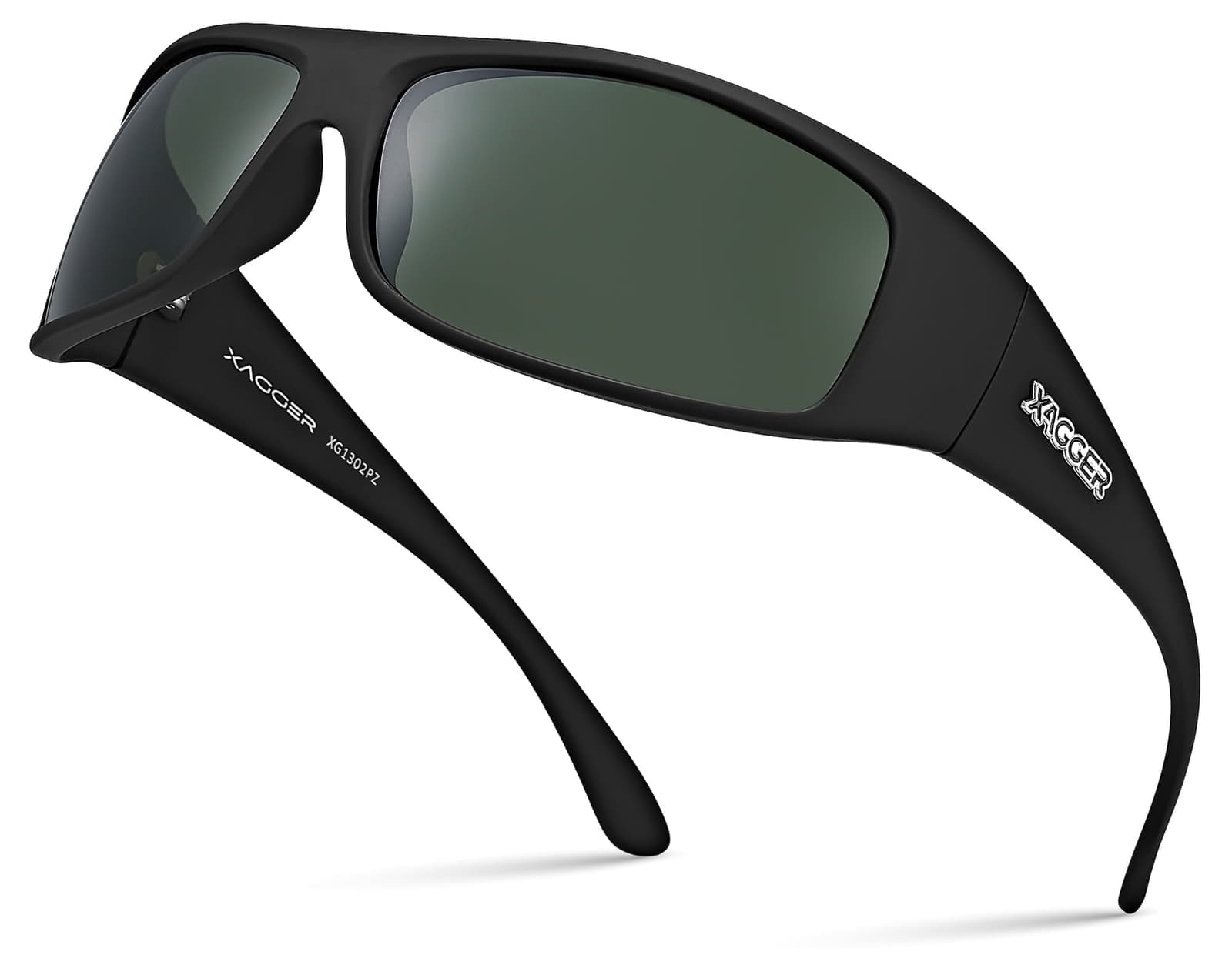 Sunglasses Wrap Around Polarized Womens Men Oval Fashion Sport Shad Black