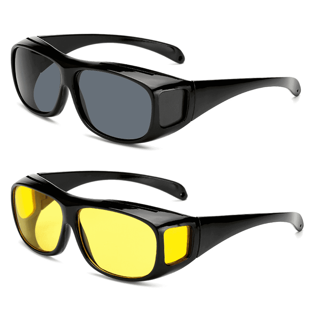 Night Vision Driving Glasses Anti Glare Fit Over Glasses for Men Women Polarized