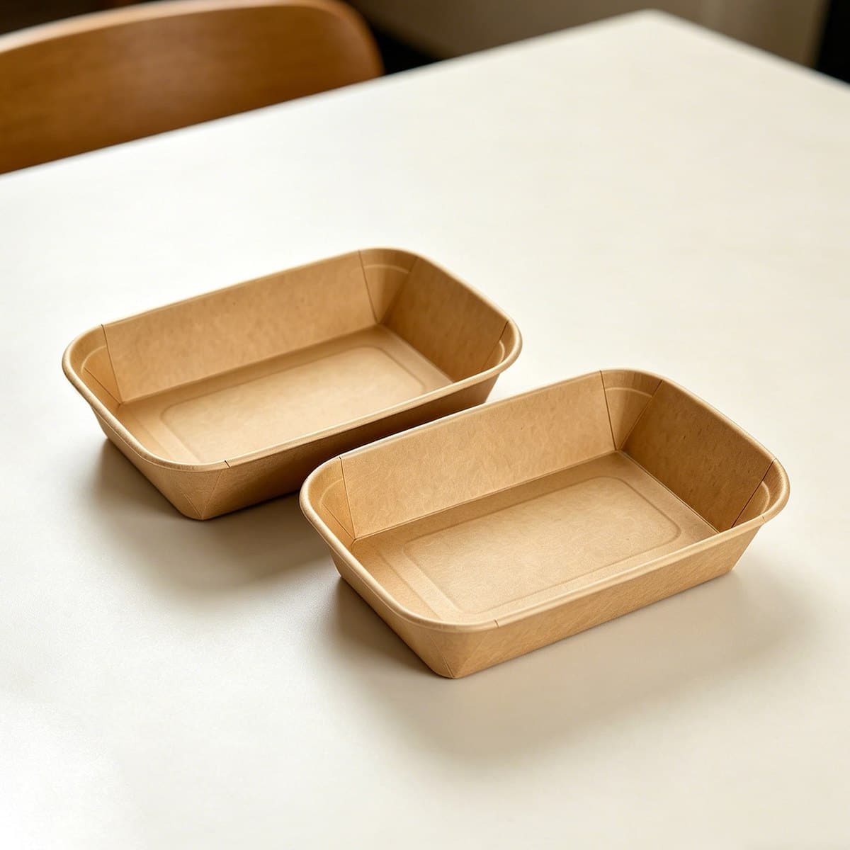 32oz Kraft rectangle paperboard container