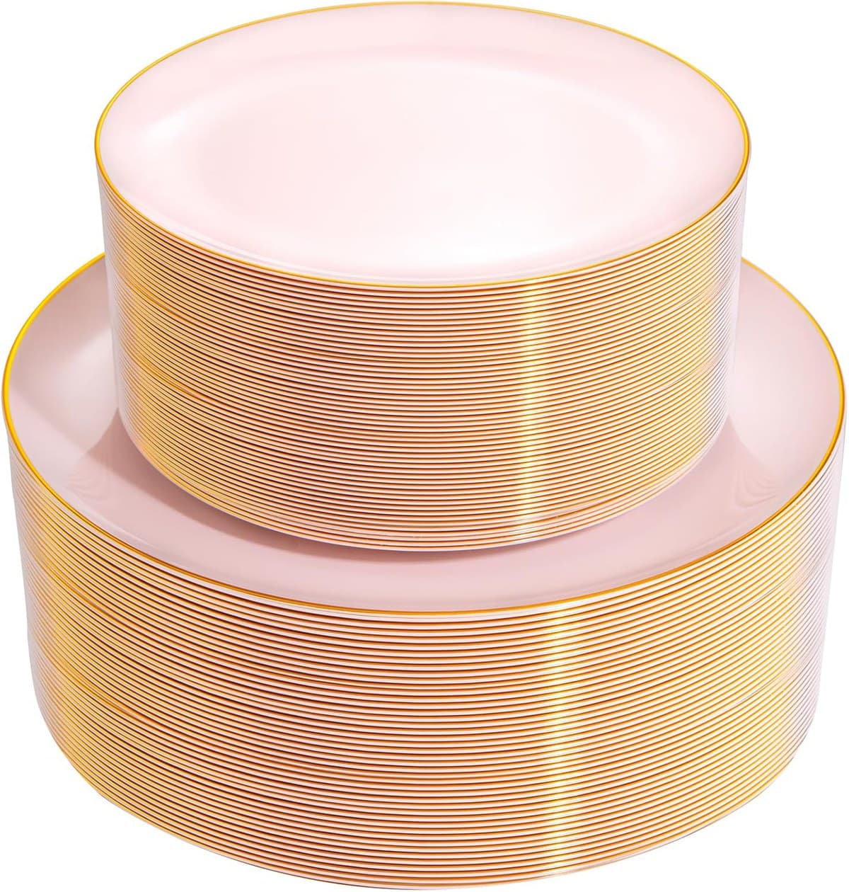 Pink and Gold Party Plates (175-Count Bulk Pack)