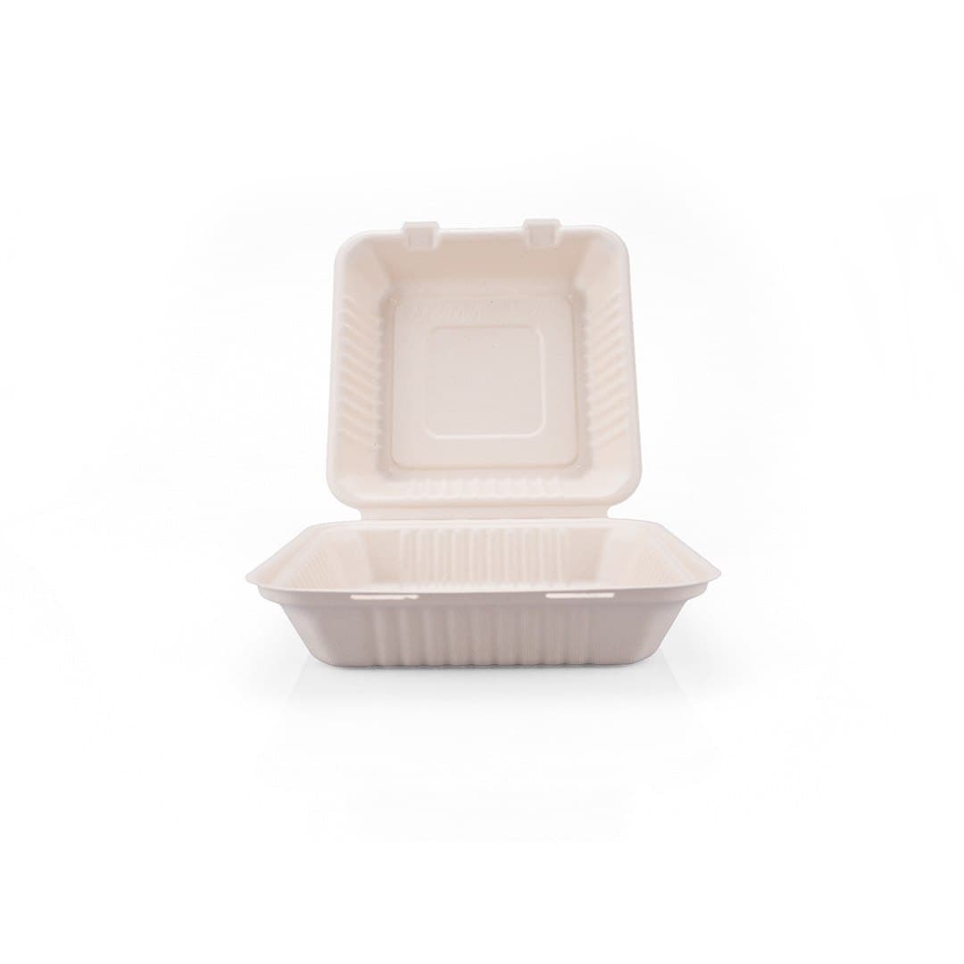 9"x9" Bagasse Clamshell thumbnail 2