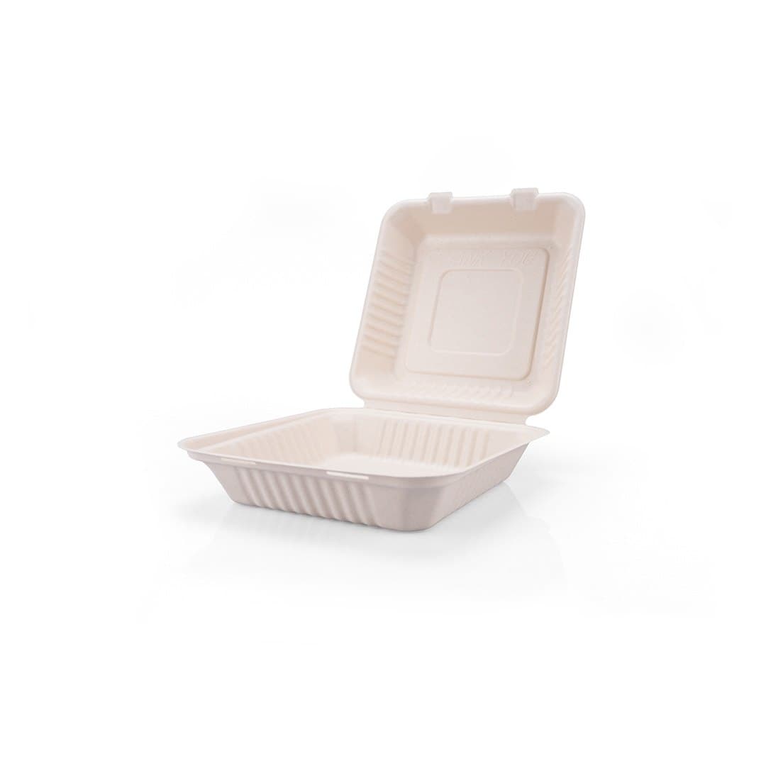 9"x9" Bagasse Clamshell thumbnail 4