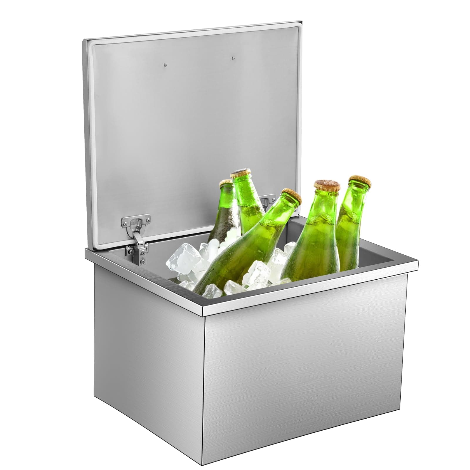 Drop In Ice Chest 304 Stainless Steel Drop-In Ice Bin Cooler for Wine Beer Drink